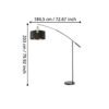 39966_DIMENSION_0001 | Eglo Romania Lampadar TORTOLA 1 3XE27 IP20 39966