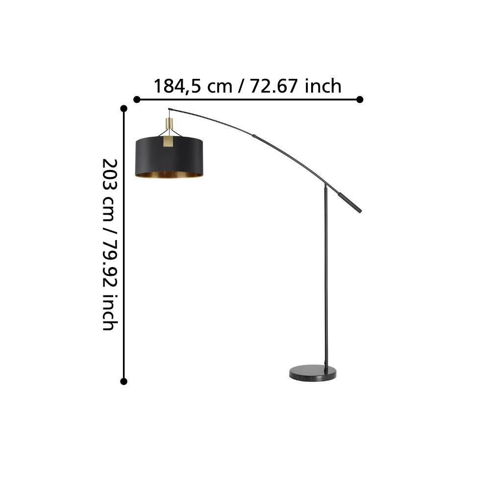 39966_DIMENSION_0001 | Eglo Romania Lampadar TORTOLA 1 3XE27 IP20 39966
