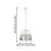 43587_DIMENSION_0001 | Eglo Romania Pendul STEELEVILLE E27 IP20 43587