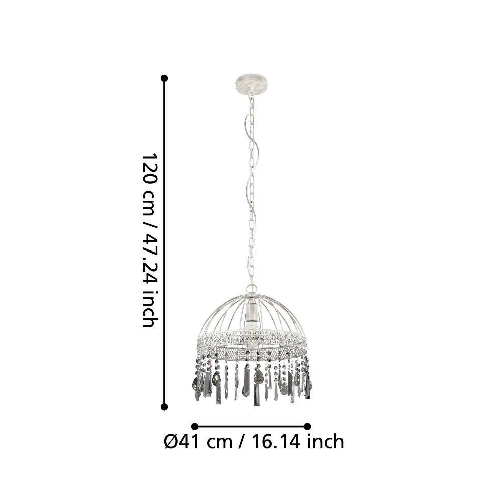 43587_DIMENSION_0001 | Eglo Romania Pendul STEELEVILLE E27 IP20 43587