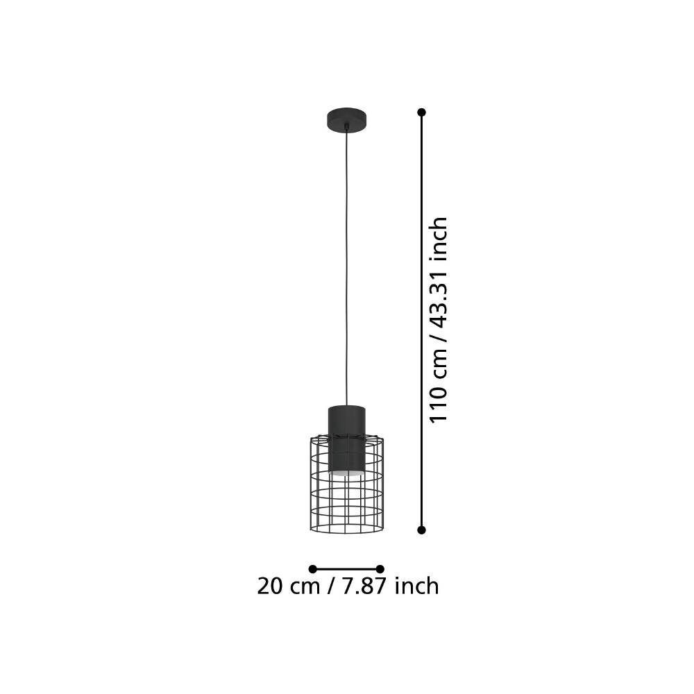 43625_DIMENSION_0001 | Eglo Romania Pendul MILLIGAN E27 IP20 43625