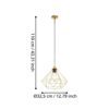 43679_DIMENSION_0001 | Eglo Romania Pendul TARBES E27 IP20 43679
