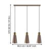 Lustră LOSALOMAS LED GU10 3X4.5W IP20 98839