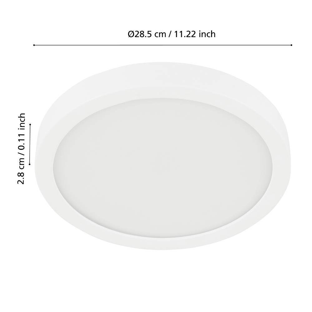 98843_DIMENSION_0001 | Eglo Romania Aplică/Plafonieră FUEVA-Z LED 19.5W IP44 98843