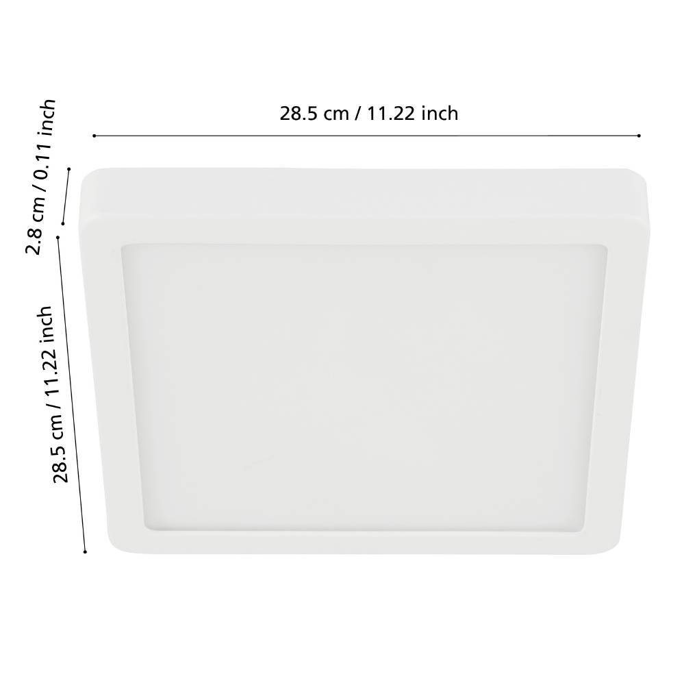 98849_DIMENSION_0001 | Eglo Romania Aplică/Plafonieră FUEVA-Z LED 19.5W IP44 98849