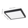 98854_DIMENSION_0001 | Eglo Romania Aplică/Plafonieră FUEVA-Z LED 19.5W IP44 98854
