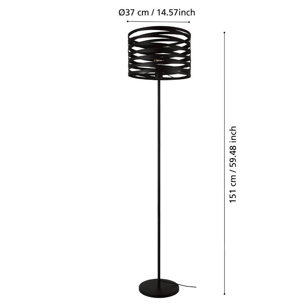 99507_DIMENSION_0001 | Eglo Romania Lampadar CREMELLA E27 IP20 99507