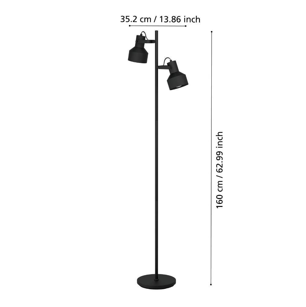 99555_DIMENSION_0001 | Eglo Romania Lampadar CASIBARE 2XE27 IP20 99555