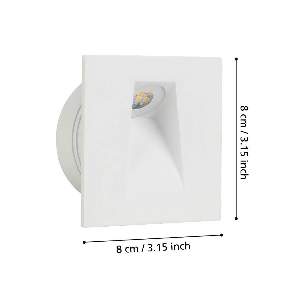 99643_DIMENSION_0001 | Eglo Romania Spot încastrat MECINOS LED 2W IP20 99643