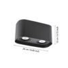 99674_DIMENSION_0001 | Eglo Romania Plafonieră CAMINALES-Z LED 2X4.9W IP20 99674