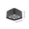99675_DIMENSION_0001-JPG 1000px | Eglo Romania Plafonieră CAMINALES-Z LED GU10 4X4.9W IP20 99675