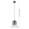99705_DIMENSION_0001 | Eglo Romania Pendul FLORESTA E27 IP20 99705