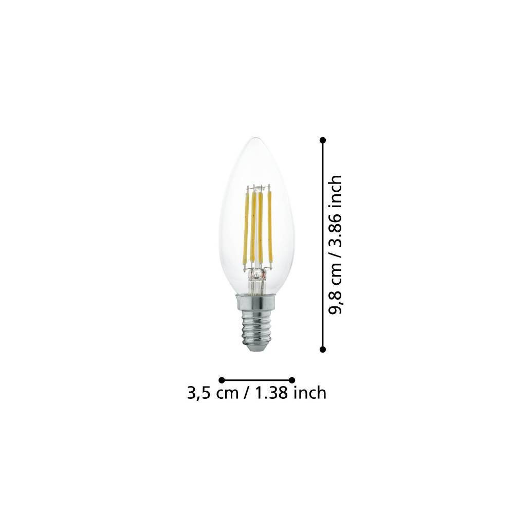110014_DIMENSION_0001 | Eglo Romania Bec LED E14 4W 2700K 110014