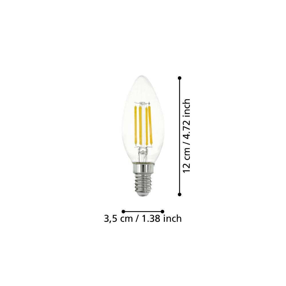 110015_DIMENSION_0001 | Eglo Romania Bec LED E14 4W 2700K 110015