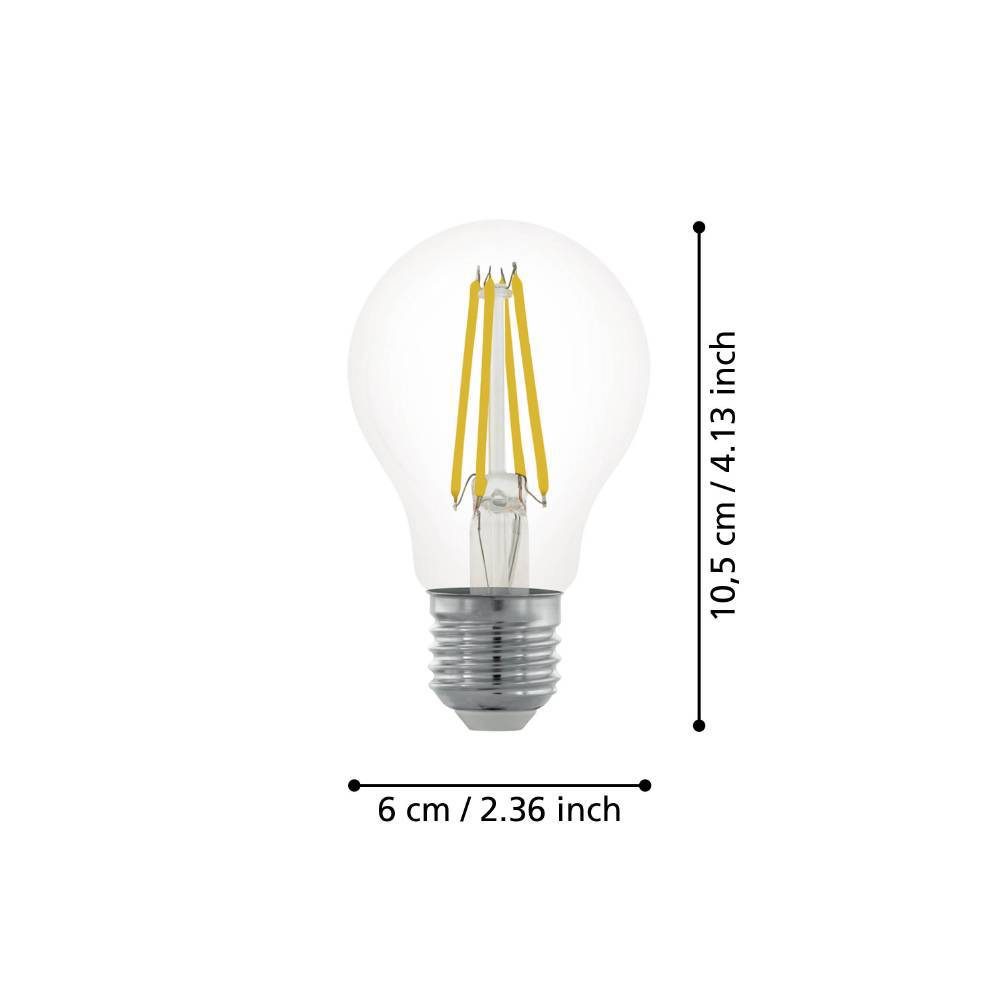 110022_DIMENSION_0001 | Eglo Romania Bec LED E27 7.5W 2700K 110022
