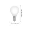110046_DIMENSION_0001 | Eglo Romania Bec LED E14 4W 2700K 110046