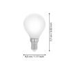 110049_DIMENSION_0001 | Eglo Romania Bec LED E14 4.5W 2700K 110049