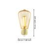 110066_DIMENSION_0001 | Eglo Romania Bec LED E27 4W 1700K 110066