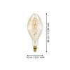 110109_DIMENSION_0001 | Eglo Romania Bec LED E27 8W 2100K 110109