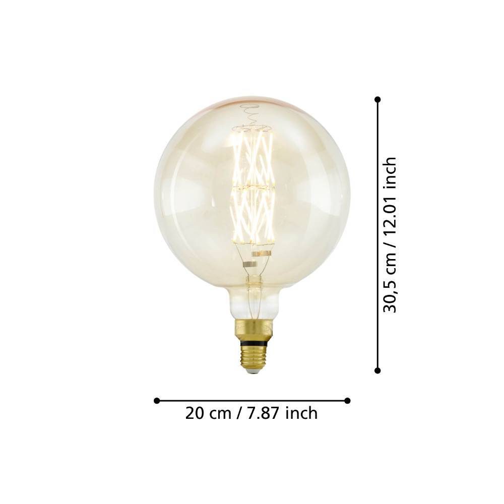 110112_DIMENSION_0001 | Eglo Romania Bec LED E27 8W 2100K 110112