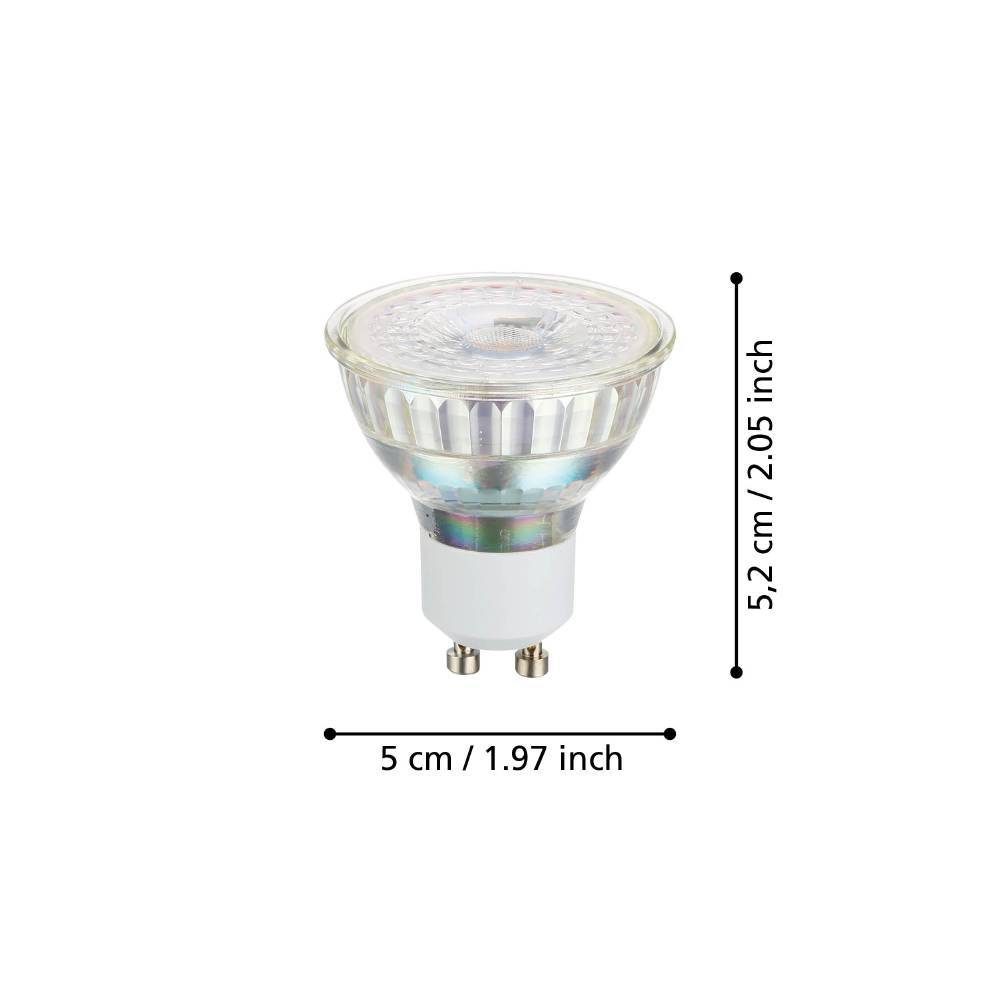110147_DIMENSION_0001 | Eglo Romania Set 2 becuri LED GU10 2X3W 3000K 110147