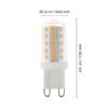 110157_DIMENSION_0001 | Eglo Romania Bec LED G9 3W 4000K 110157