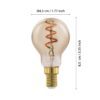 110191_DIMENSION_0001 | Eglo Romania Bec LED E14 4W 2000K 110191