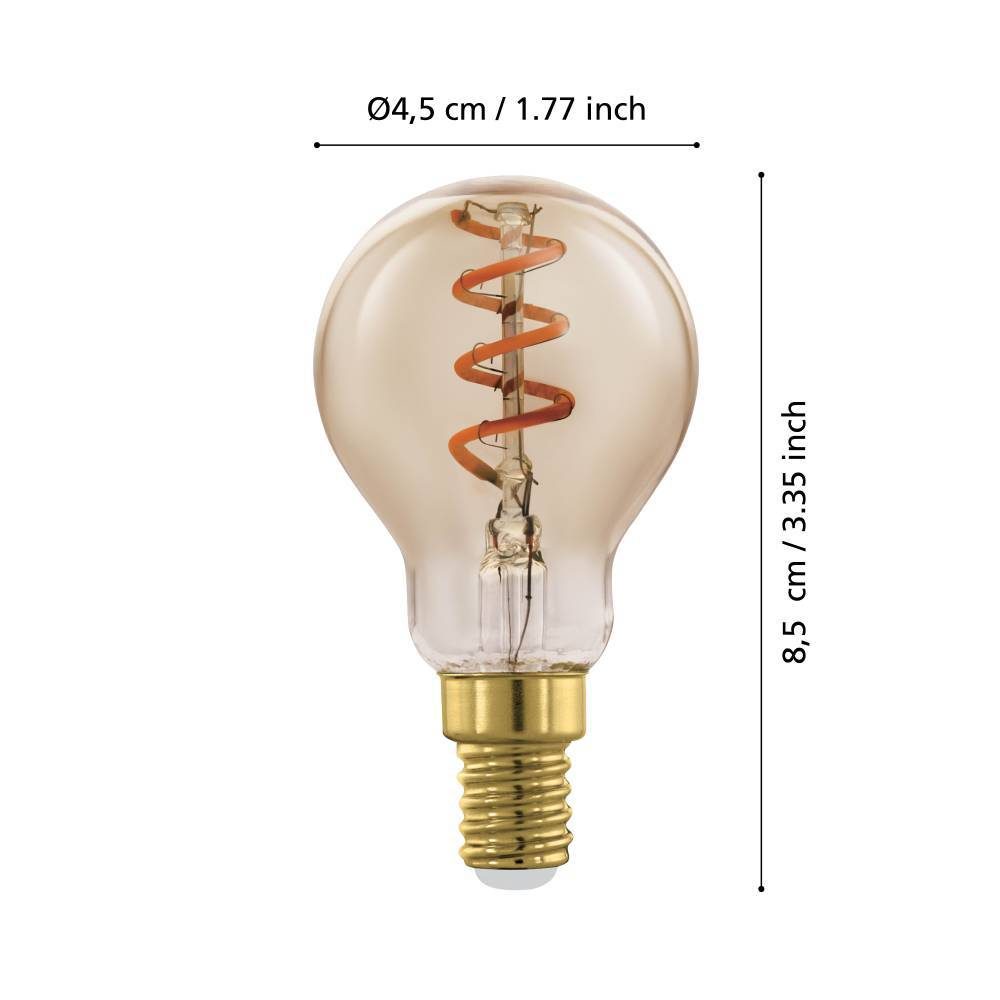 110191_DIMENSION_0001 | Eglo Romania Bec LED E14 4W 2000K 110191