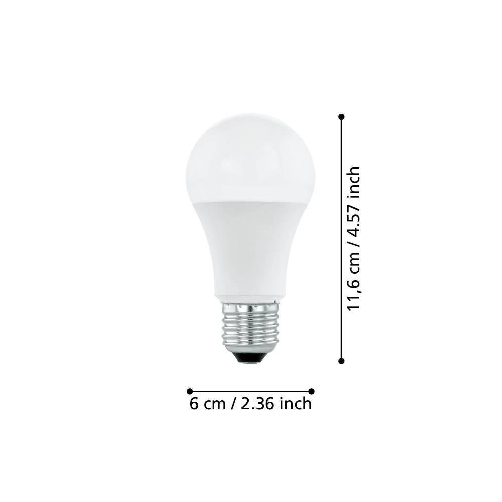 11938_DIMENSION_0001 | Eglo Romania Bec LED E27 11.2W 4000K 11938