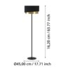 Lampadar EGLO MANDERLINE 39927 | Eglo Romania Lampadar MANDERLINE E27 IP20 39927