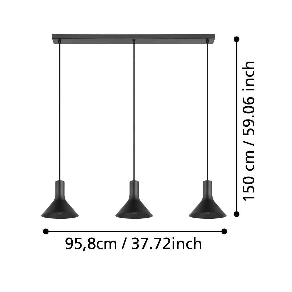 Lustra EGLO MORESCANA 390219 | Eglo Romania Lustră MORESCANA 3XE27 IP20 390219