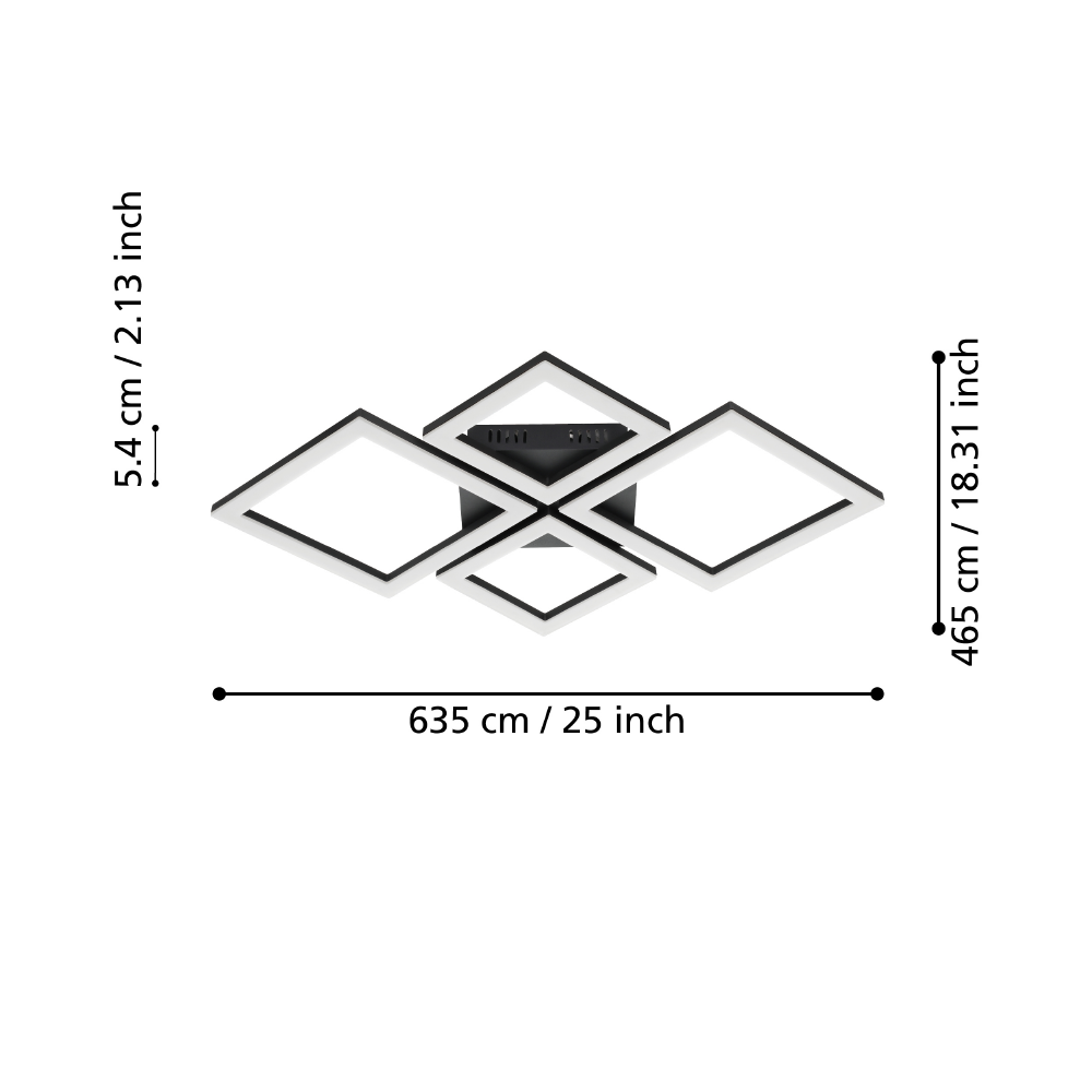 Plafoniera EGLO PARANDAY-Z 900318 | Eglo Romania Plafonieră PARANDAY-Z LED 42W IP20 900318