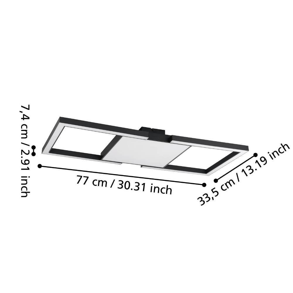 390019_DIMENSION_0001 | Eglo Romania Plafonieră MACELLARA LED 26.2W IP20 390019