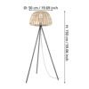 390155_DIMENSION_0001 | Eglo Romania Lampadar MONTEZUELO E27 IP20 390155