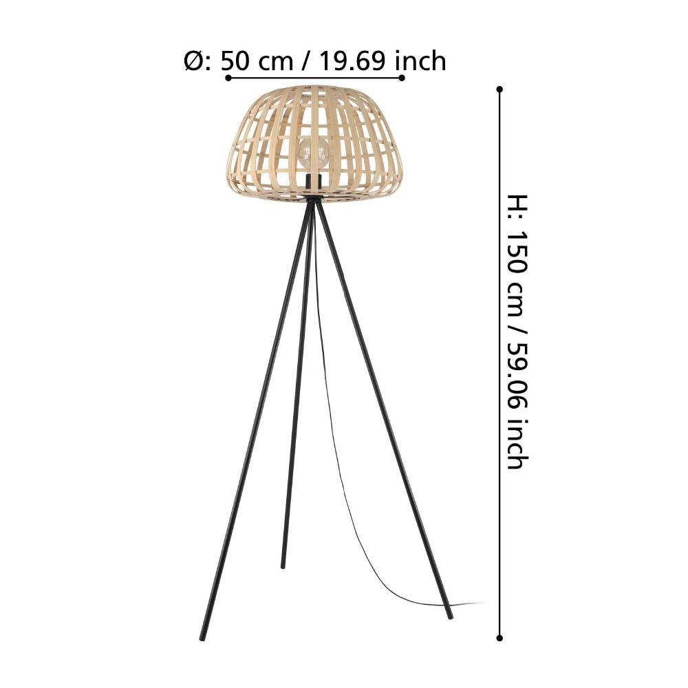 390155_DIMENSION_0001 | Eglo Romania Lampadar MONTEZUELO E27 IP20 390155