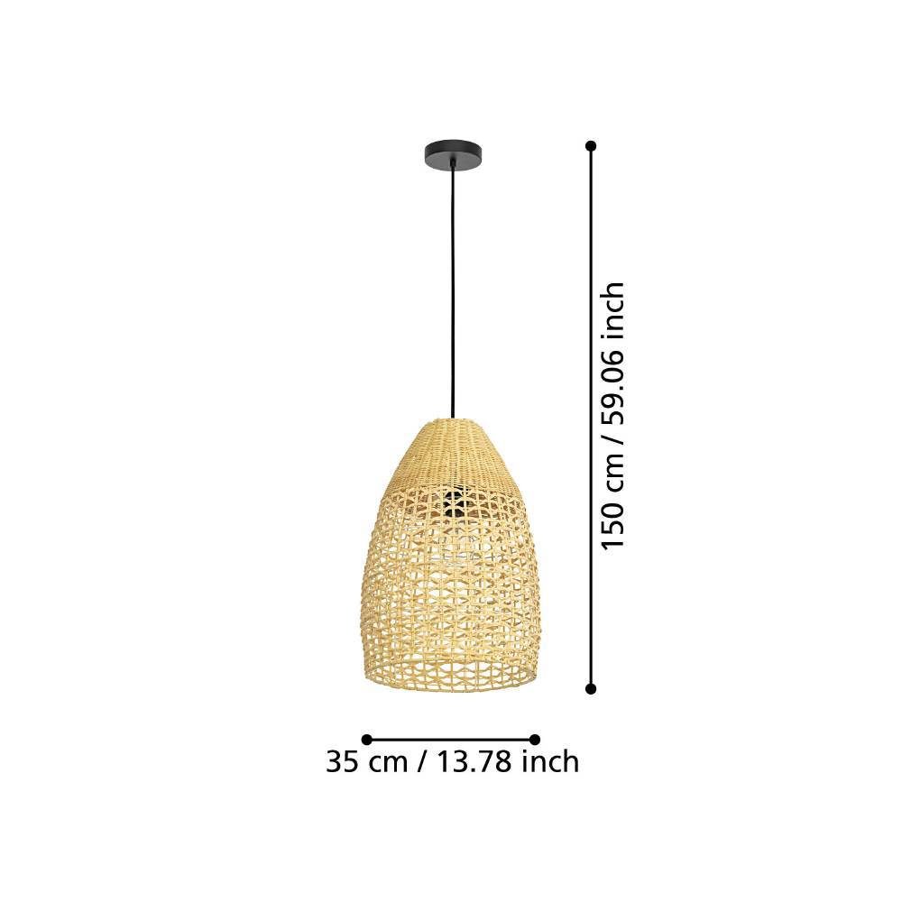 390237_DIMENSION_0001 | Eglo Romania Pendul SAMBUCONA E27 IP20 390237