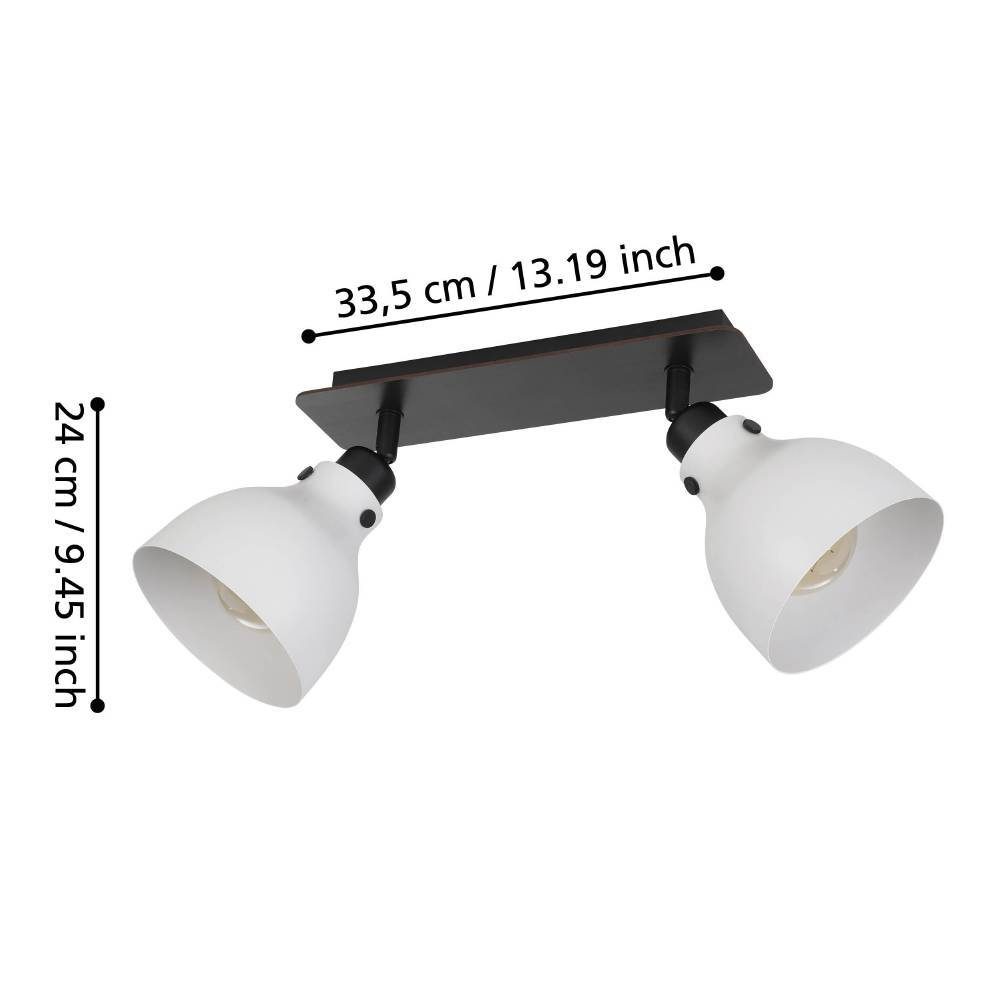 43828_DIMENSION_0001 | Eglo Romania Aplică/Plafonieră MATLOCK 2XE27 IP20 43828