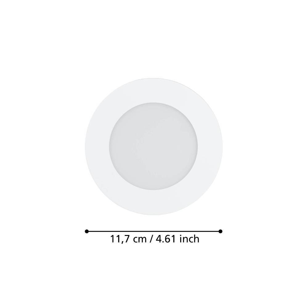 900101_DIMENSION_0001 | Eglo Romania Spot încastrat FUEVA-Z LED 5.4W IP20/IP44 900101