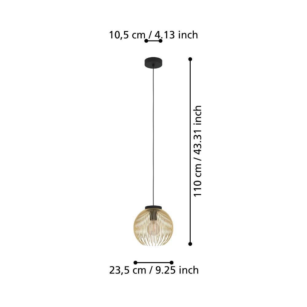 900166_DIMENSION_0001 | Eglo Romania Pendul VENEZUELA E27 IP20 900166