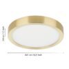 900181_DIMENSION_0001 | Eglo Romania Aplică/Plafonieră FUEVA 5 LED 17W IP20 900181