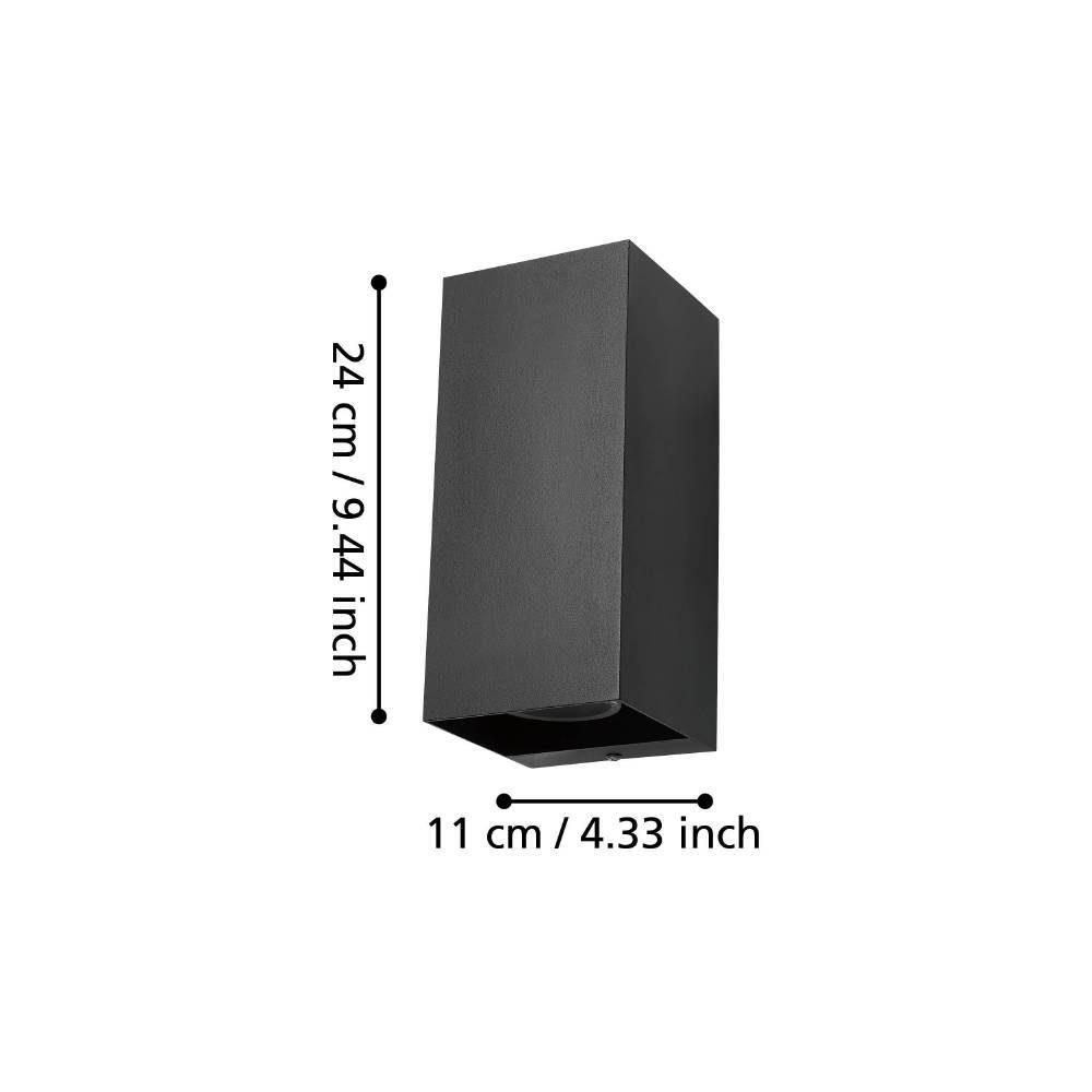 900189_DIMENSION_0001 | Eglo Romania Aplică EREMITANA LED 2X2.8W IP55 900189