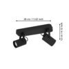 900332_DIMENSION_0001 | Eglo Romania Spot pe bară SOREGO GU10 2X3W IP20 900332