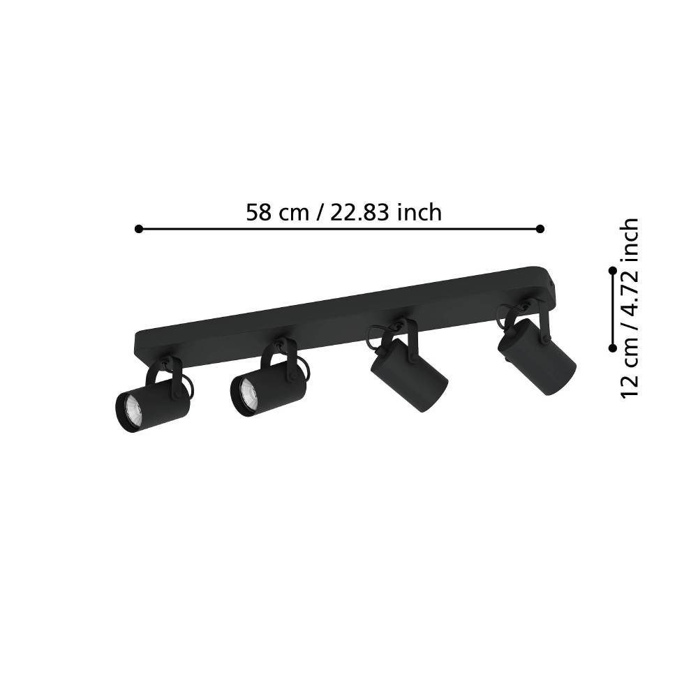 900333_DIMENSION_0001 | Eglo Romania Spot pe bară SOREGO GU10 4X3W IP20 900333