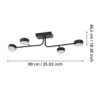 900351_DIMENSION_0001 | Eglo Romania Plafonieră CLAVELLINA LED 4X6.8W IP20 900351