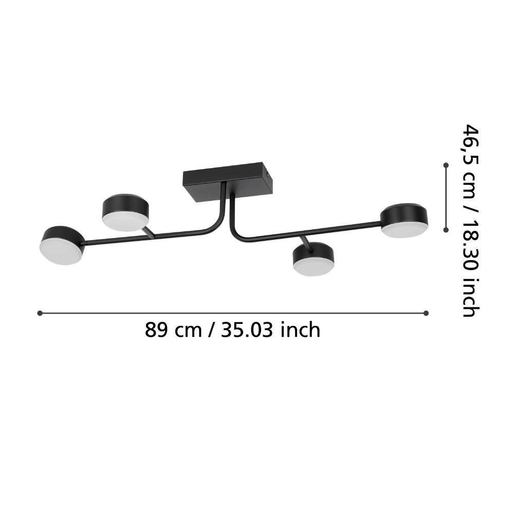 900351_DIMENSION_0001 | Eglo Romania Plafonieră CLAVELLINA LED 4X6.8W IP20 900351