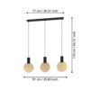 Lustra SARONA GU10 3X4,5W 900402 dimensiune | Eglo Romania Lustră SARONA GU10 3X4.5W IP20 900402