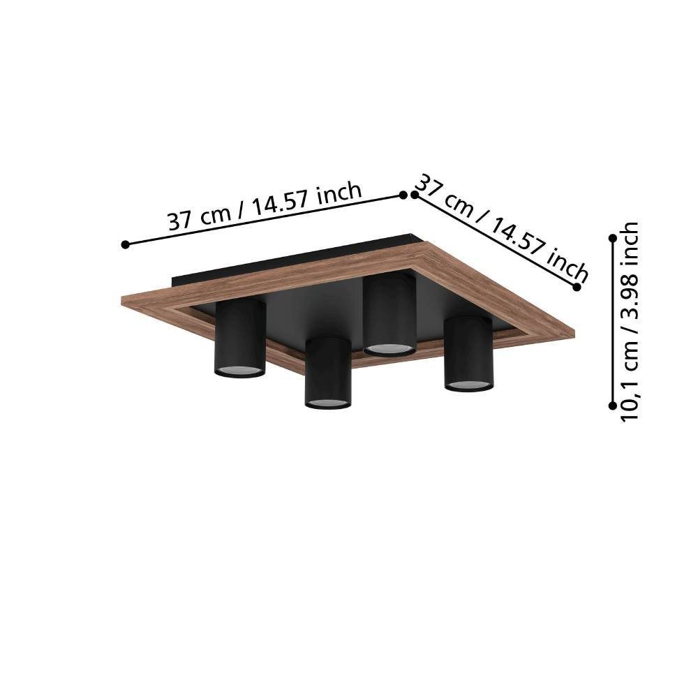 900435_DIMENSION_0001 | Eglo Romania Plafonieră VALCASOTTO 1 LED 18W IP20 900435