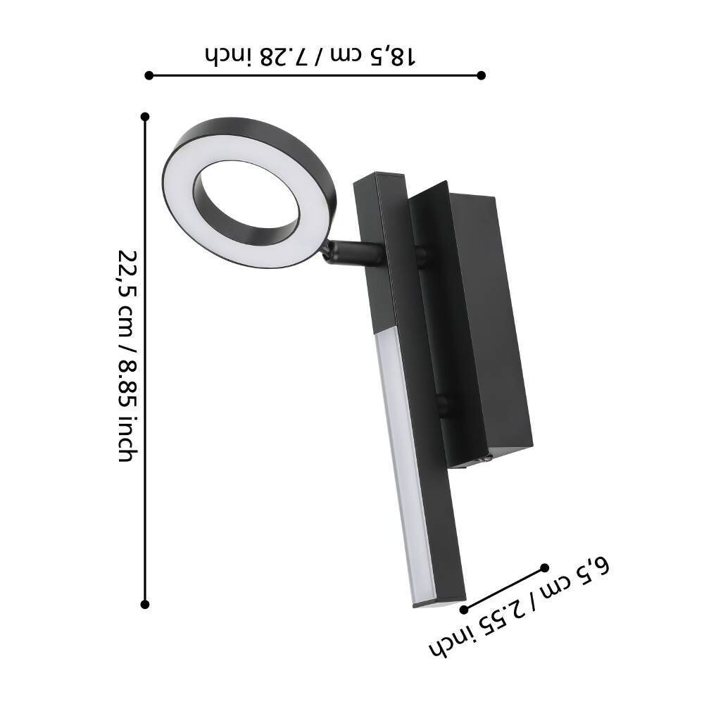 900513_DIMENSION_0001 | Eglo Romania Aplică/Plafonieră CARDILLIO 2 LED 5.4W IP20 900513
