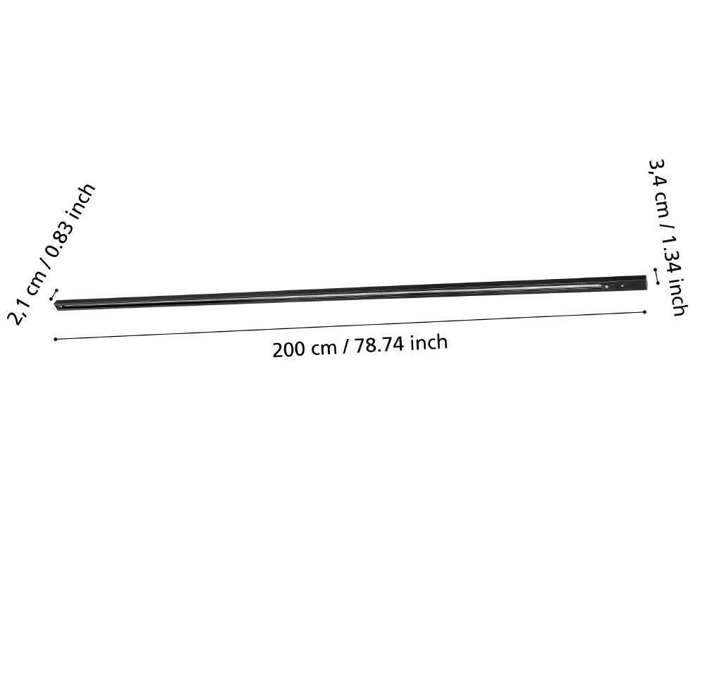 99743_DIMENSION_0001 | Eglo Romania Sistem șină negru TB TRACK 2m 99743