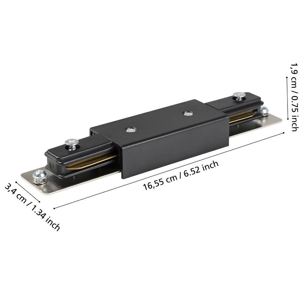99746_DIMENSION_0001 | Eglo Romania Conector mijloc șină TB MIDDLE FEEDER negru 99746